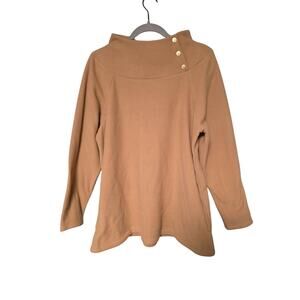 NWOT Dudley Stephens Collared Pullover Brown Women's XXL